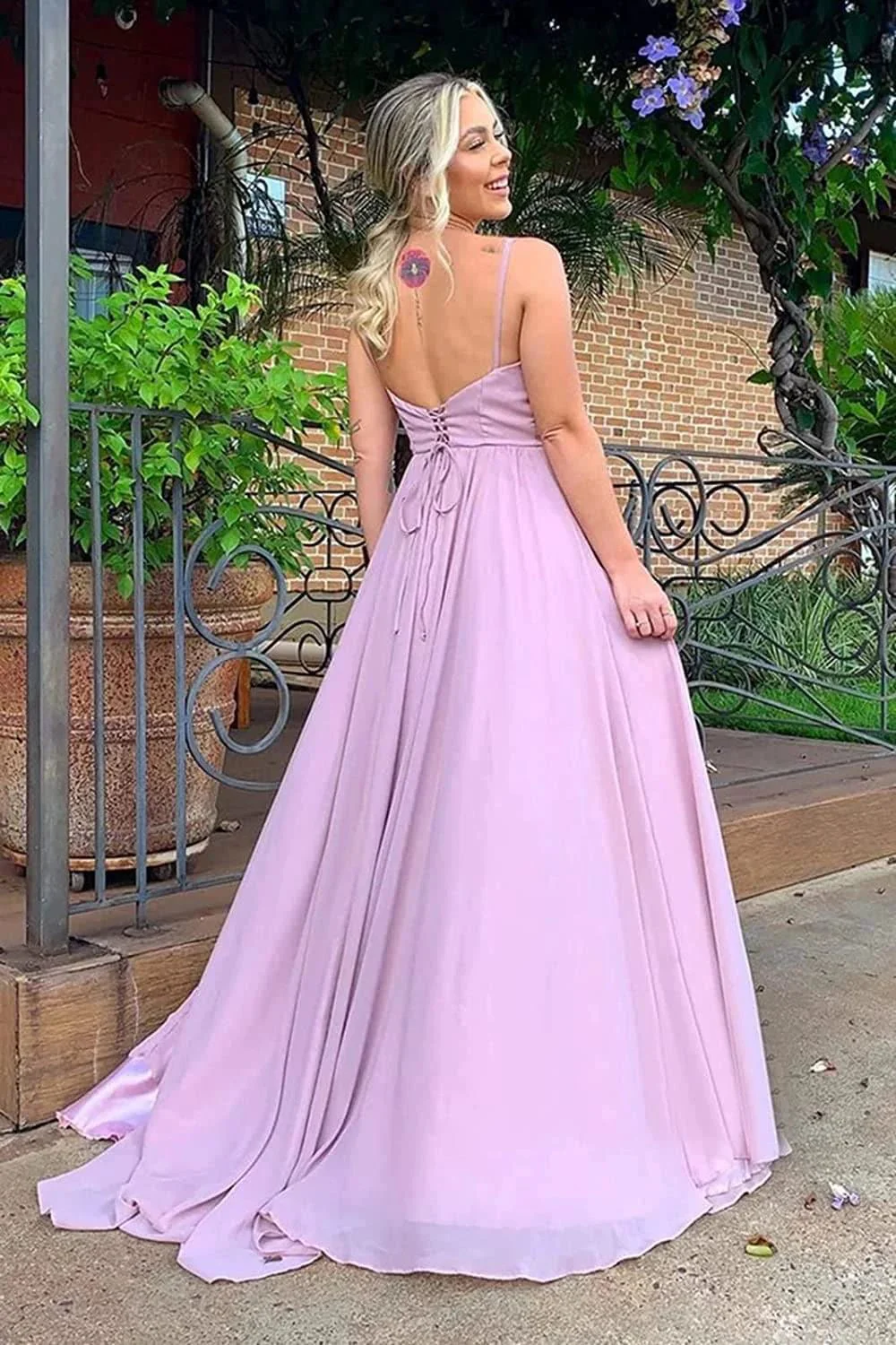 Chiffon Formal Evening Gown SYP5 - Image 2