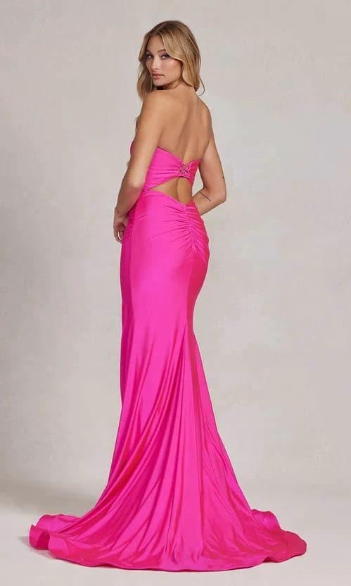 Fuchsia Prom Dress Sweetheart Strapless Formal Dress SYP47 - Image 2