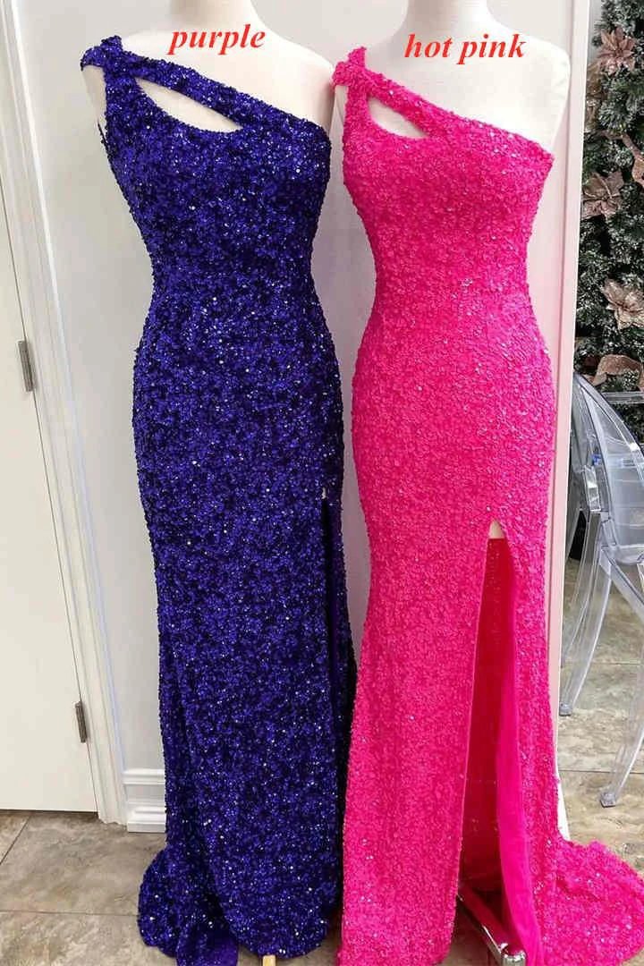 One Strap Prom Dress with Slit SYP115 - Image 5