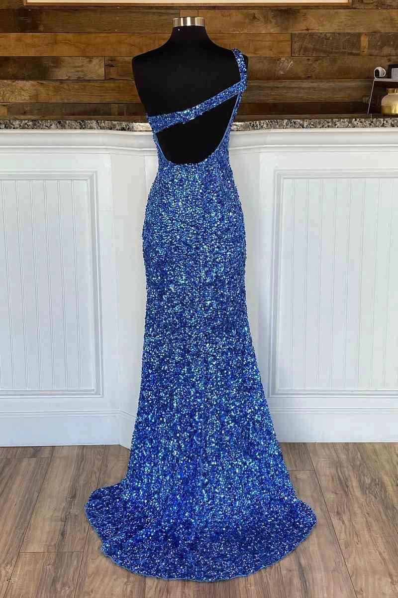 One Strap Prom Dress with Slit SYP115 - Image 7