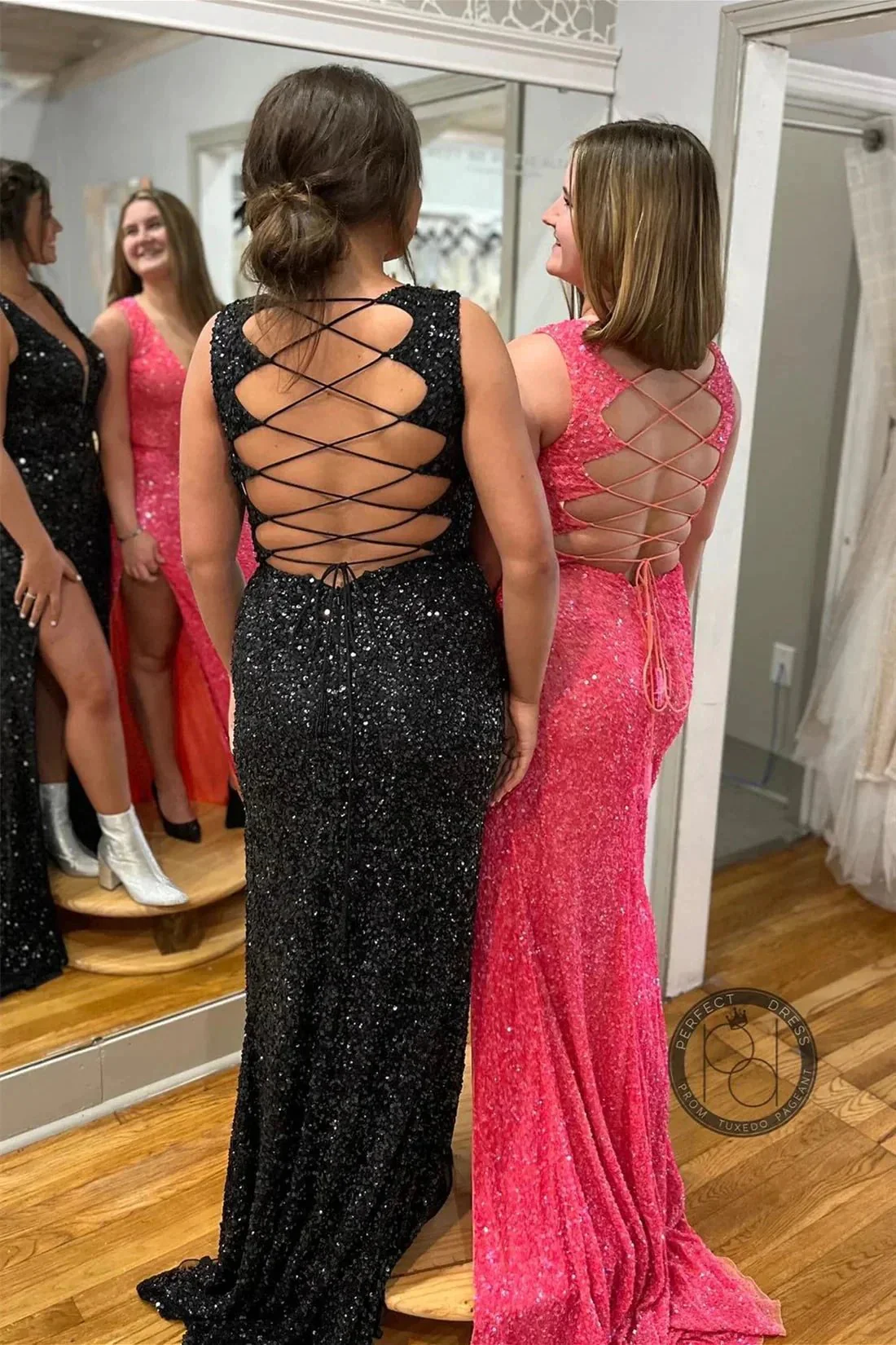 Plunging Neckline Prom Dress with Slit SYP147 - Image 2