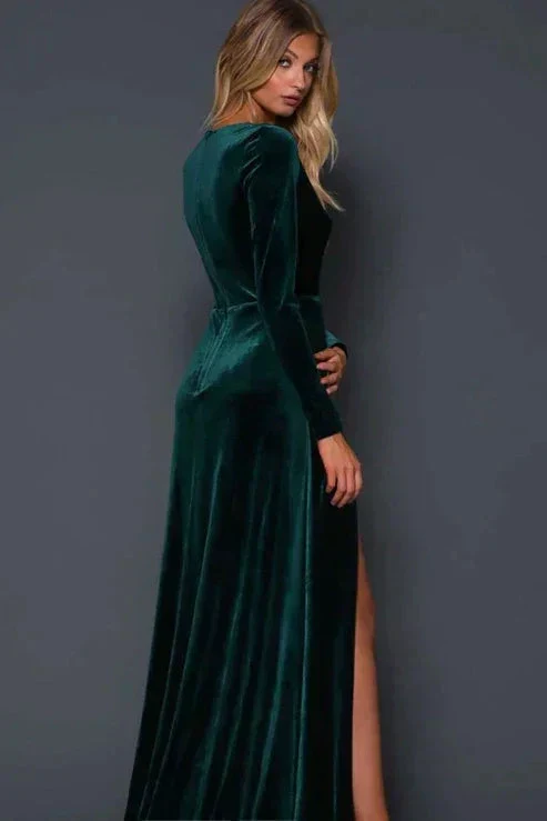 Maxi Velvet Gown Dress SYP14 - Image 2