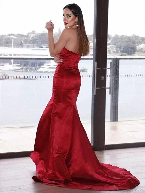 Mermaid Satin Sweetheart Prom Dresses SYP136 - Image 2