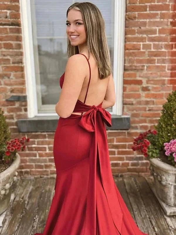 Mermaid Sleeveless Court Train Prom Dresses SYP140 - Image 2
