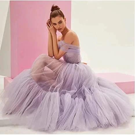 One Shoulder Tulle Prom Dress SYP167 - Image 6