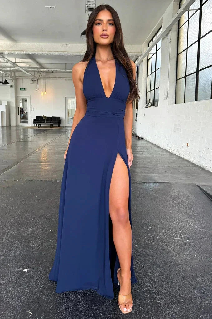 Open Back Prom Dress with Split SYP182 - Image 6