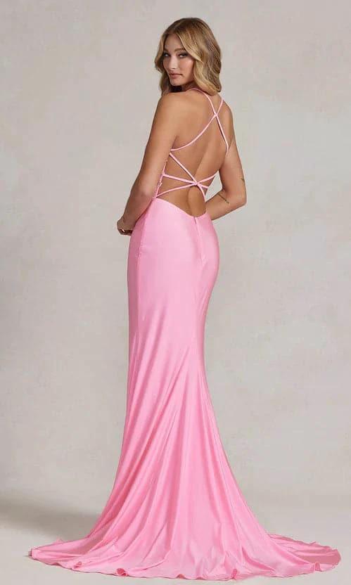 Pink Prom Dress with Lace Bodice SYP56 - Image 2