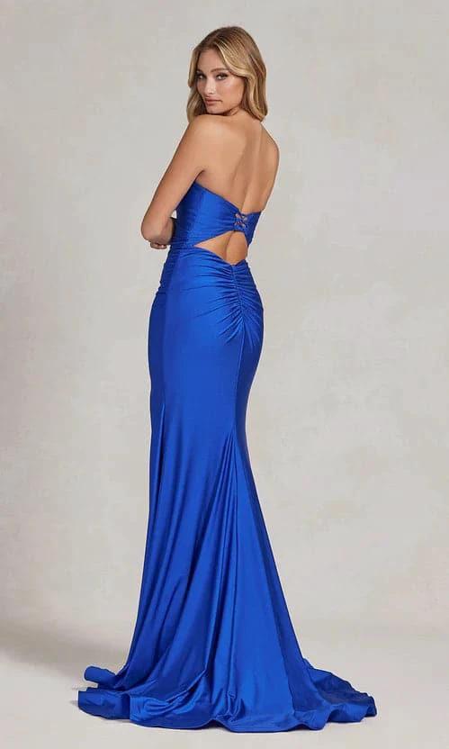 Royal Blue Prom Dress with Tight Long Sweetheart Strapless Formal Dress SYP50 - Image 2