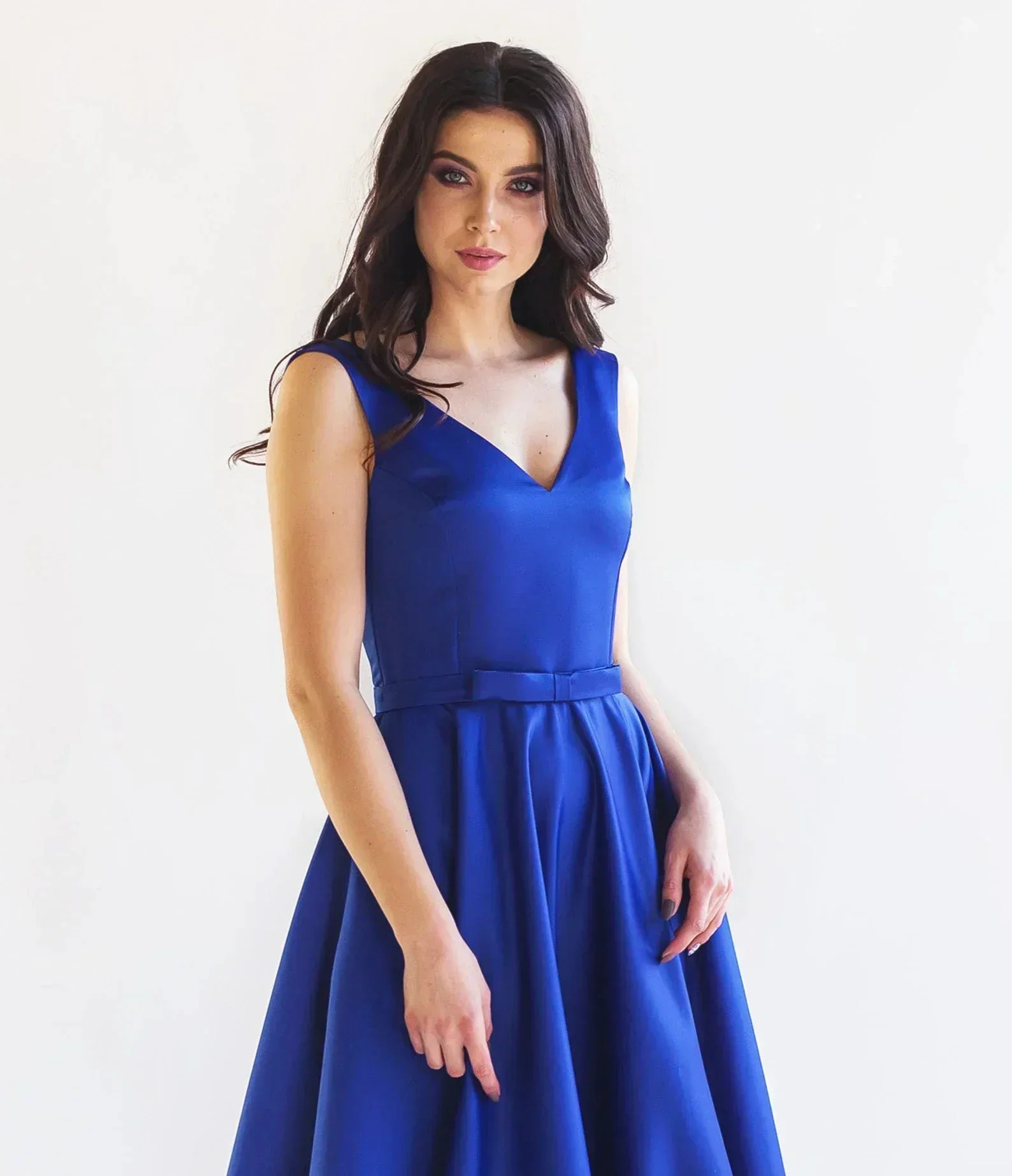 Satin Prom Dress Lace Up Formal Dress SYP187 - Image 5