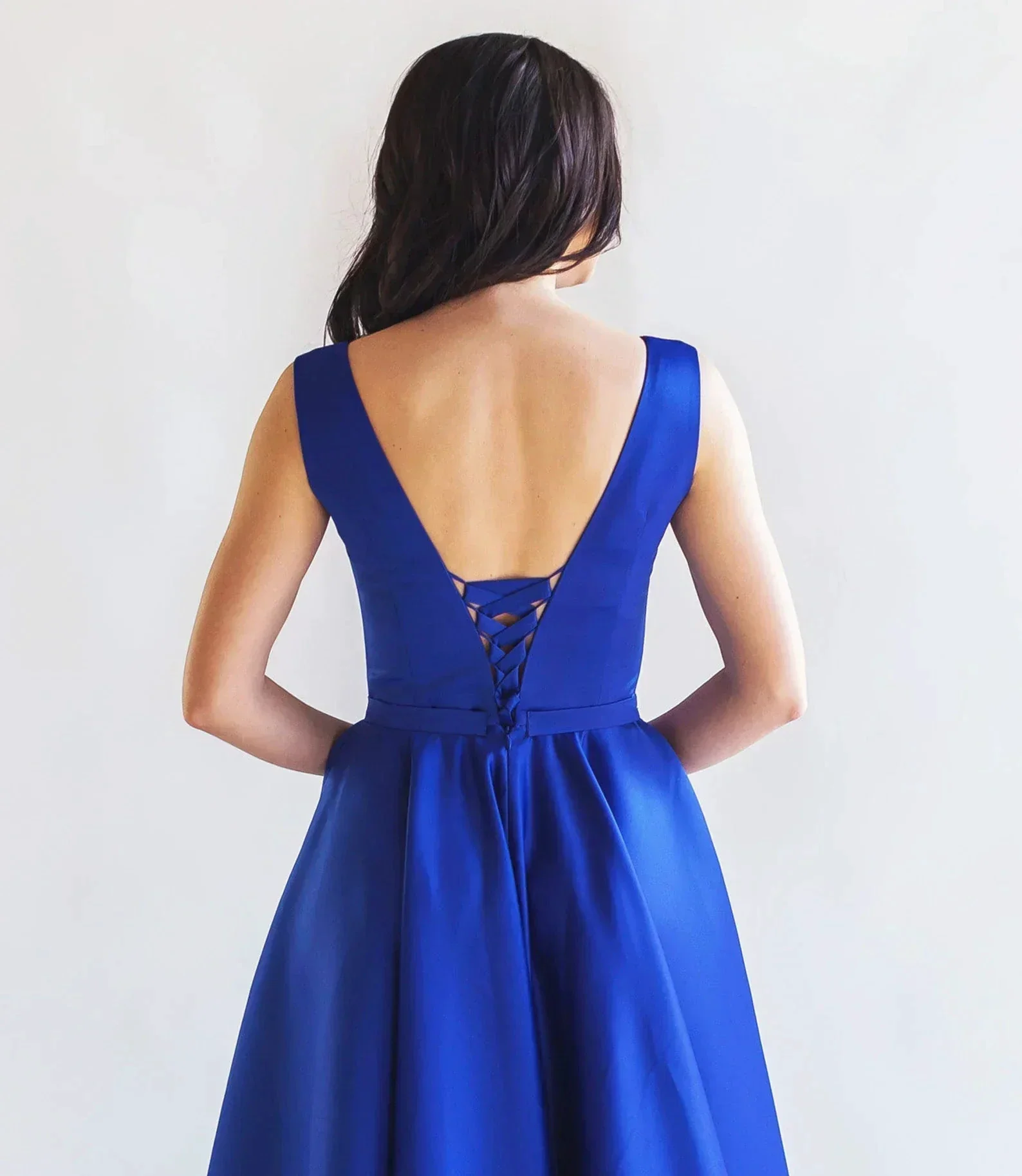 Satin Prom Dress Lace Up Formal Dress SYP187 - Image 7