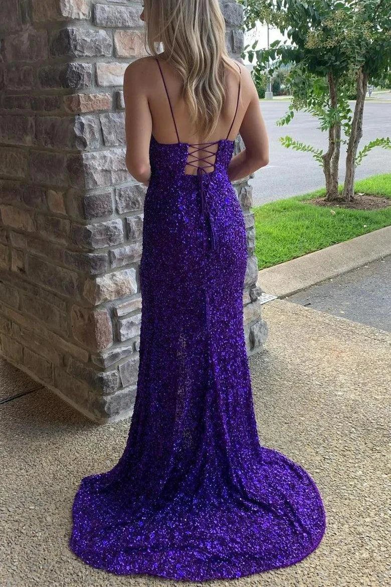 Plunging Neckline Prom Dress Long Prom Dress with Slit SYP171 - Image 3