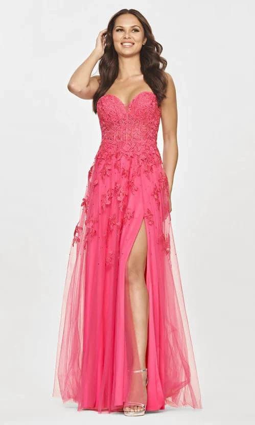 Strapless Hot Pink Prom Sweetheart Dresses VMP78 - Image 4