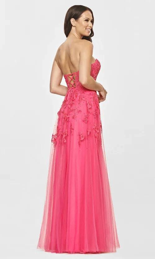 Strapless Sweetheart Long Lace Prom Dress SYP78 - Image 2