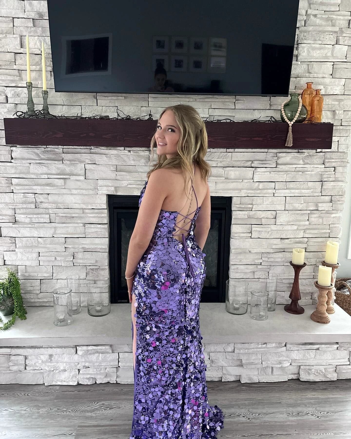Unique Corset Prom Dress Long Sequin Gown VMP191 - Image 4