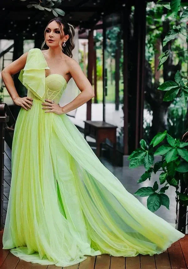Prom Dresses with One Shoulder Slit in Prom Dress SYP12 - Image 4