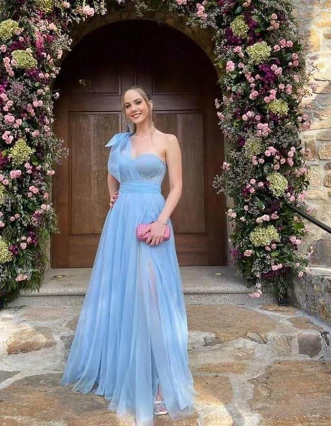 Prom Dresses with One Shoulder Slit in Prom Dress SYP12 - Image 5