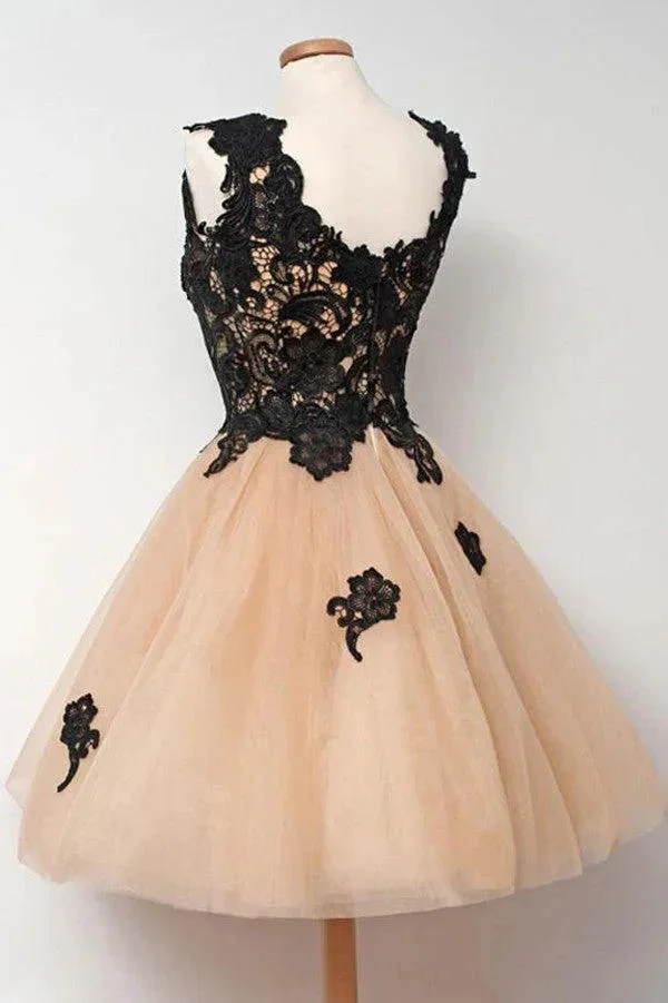 Tulle Ball Gown Sleeveless Short Prom Dresses - Image 2
