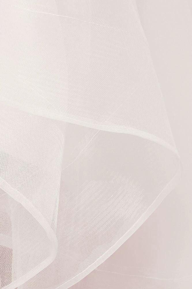 Ivory Sweetheart A-line Hi-lo Spaghetti Tulle Wedding Dresses with Ruffles - Image 9