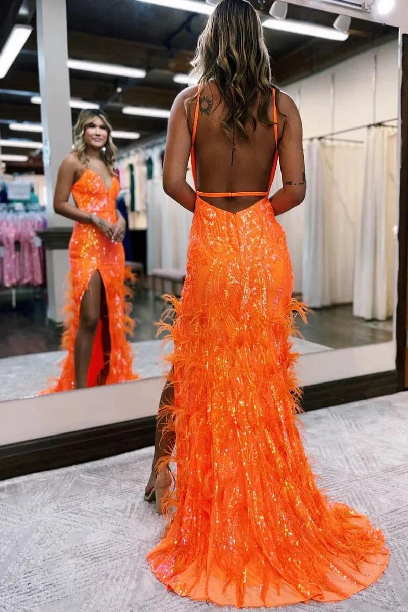Sonia | Jade Sequin Lace V Neck Mermaid Prom Dresses with Slit - Image 5