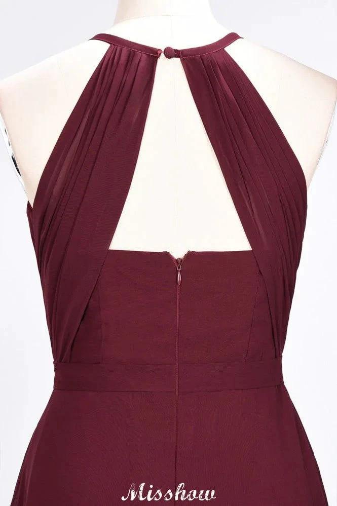 Jewel Sleeveless Floor-Length Bridesmaid Dress Ruffles Spaghetti aline Maid of Honor Dress - Image 6