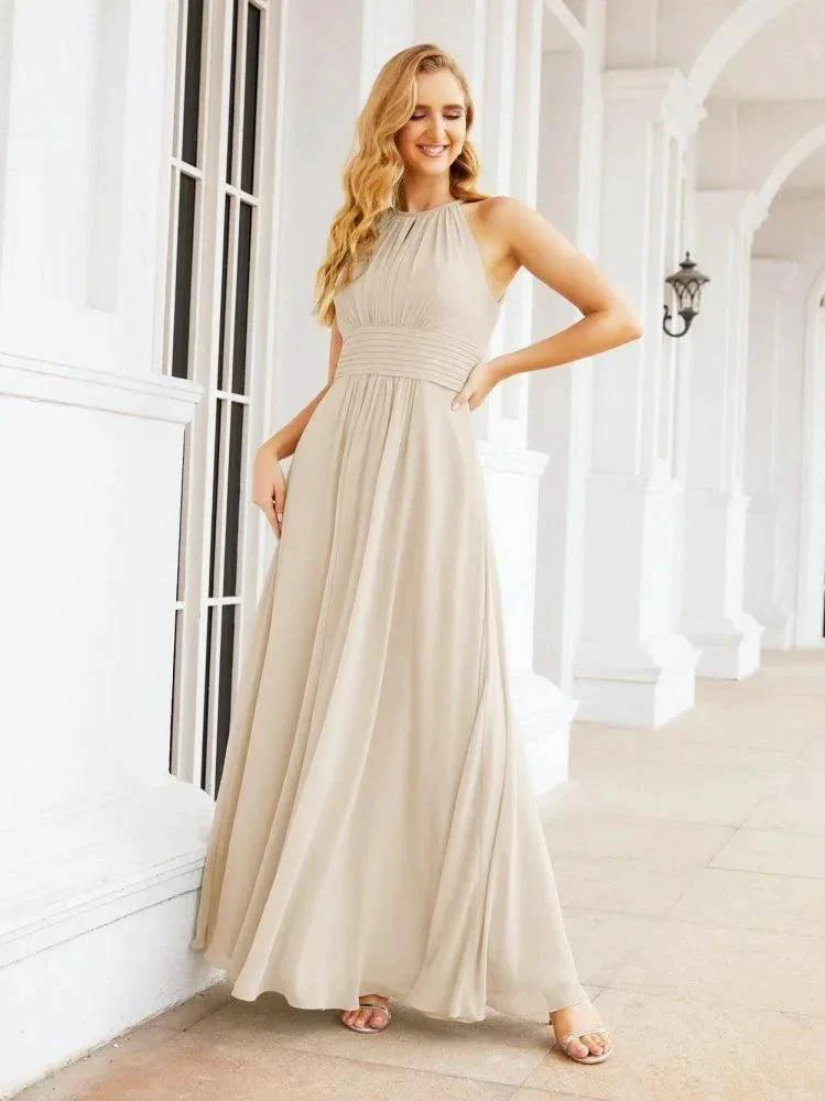 Numbersea Keyhole Bridesmaid Dresses Sleeveless Formal Evening Party Prom Gowns 28043 - Image 103