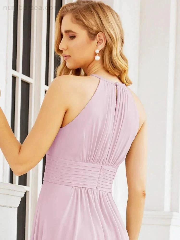 Numbersea Keyhole Bridesmaid Dresses Sleeveless Formal Evening Party Prom Gowns 28043 - Image 116