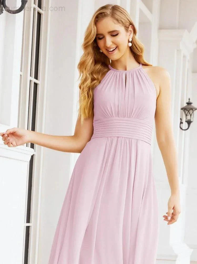 Numbersea Keyhole Bridesmaid Dresses Sleeveless Formal Evening Party Prom Gowns 28043 - Image 117