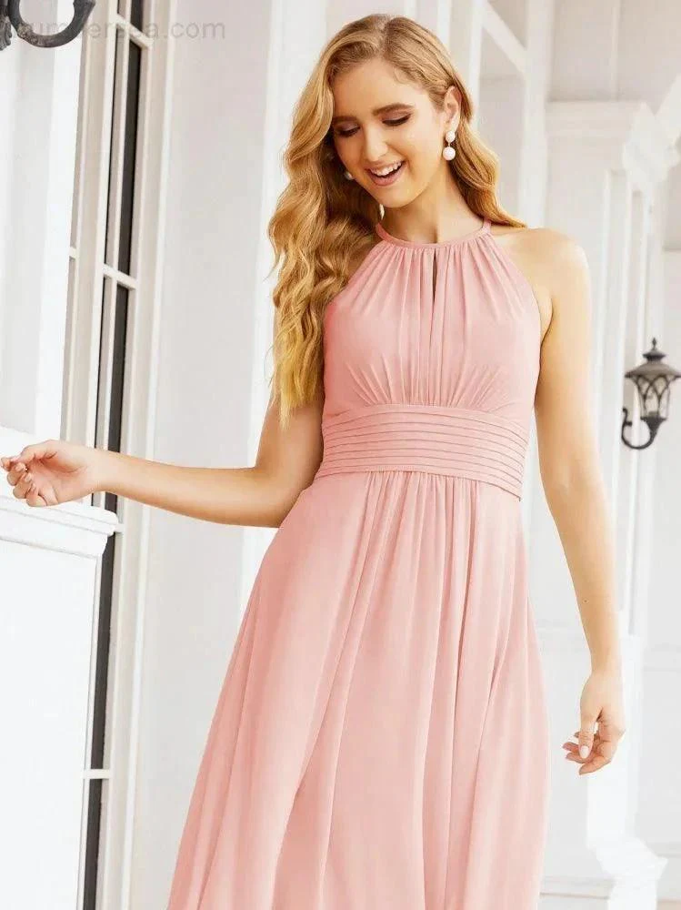 Numbersea Keyhole Bridesmaid Dresses Sleeveless Formal Evening Party Prom Gowns 28043 - Image 120