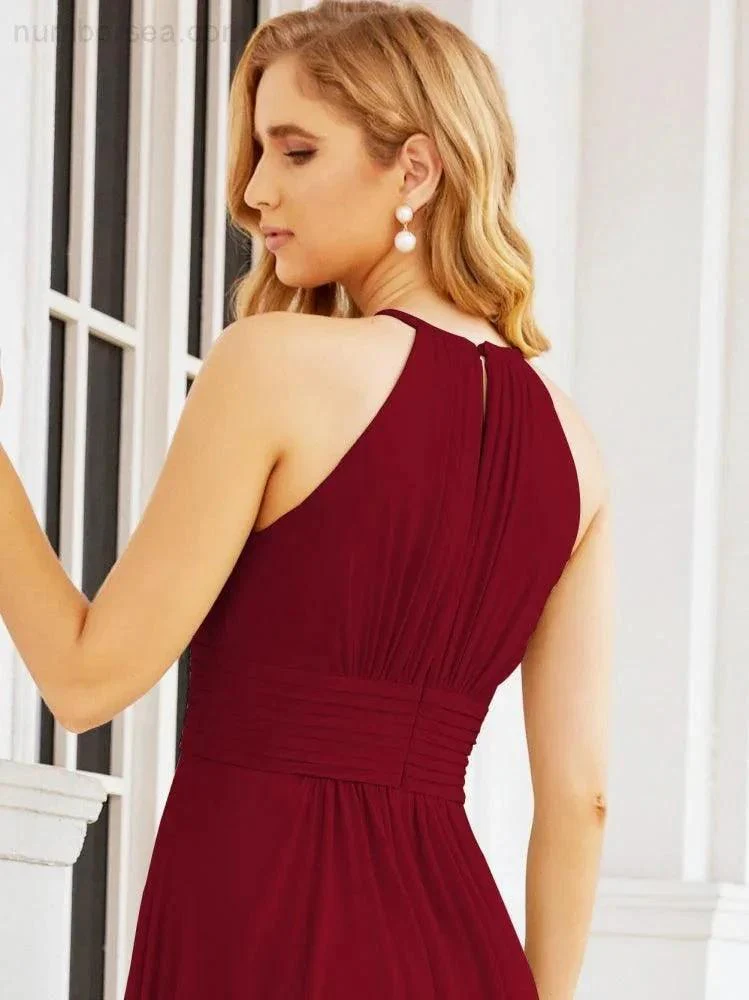 Numbersea Keyhole Bridesmaid Dresses Sleeveless Formal Evening Party Prom Gowns 28043 - Image 122