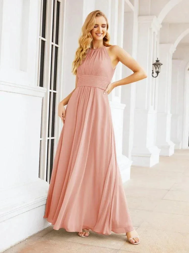 Numbersea Keyhole Bridesmaid Dresses Sleeveless Formal Evening Party Prom Gowns 28043 - Image 16