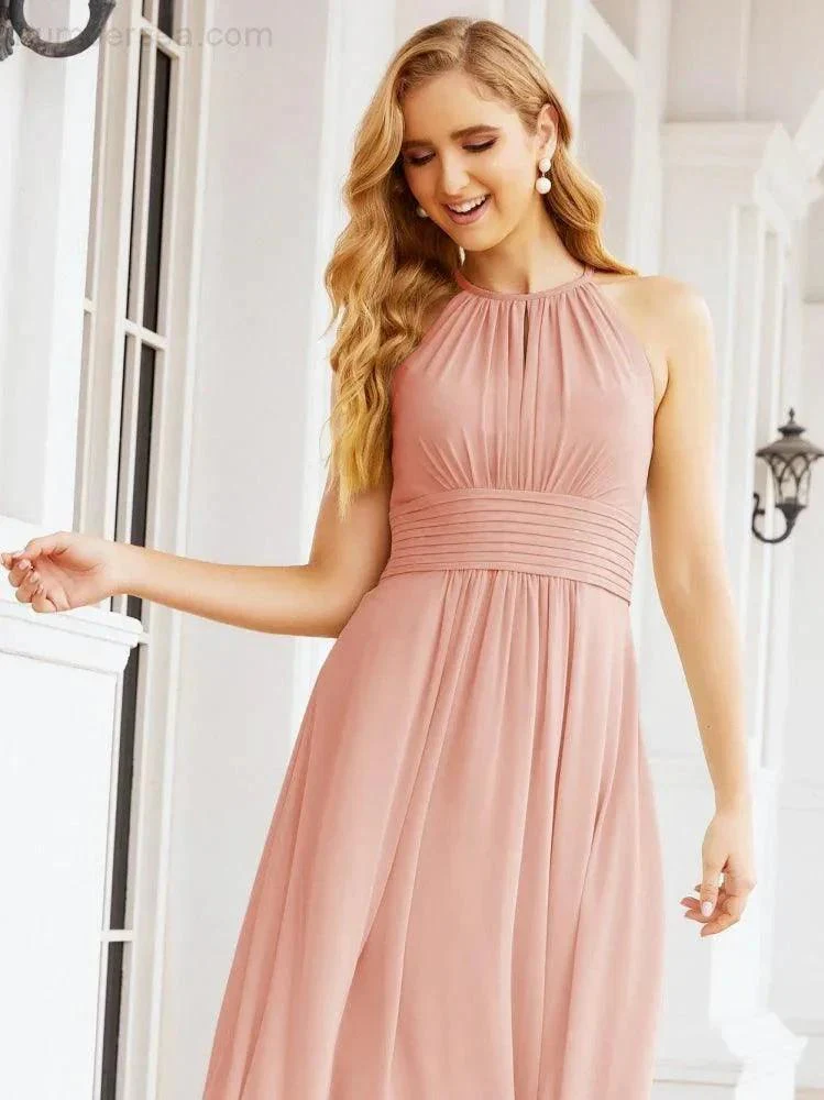 Numbersea Keyhole Bridesmaid Dresses Sleeveless Formal Evening Party Prom Gowns 28043 - Image 18