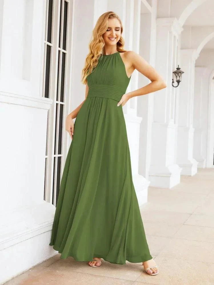 Numbersea Keyhole Bridesmaid Dresses Sleeveless Formal Evening Party Prom Gowns 28043 - Image 19