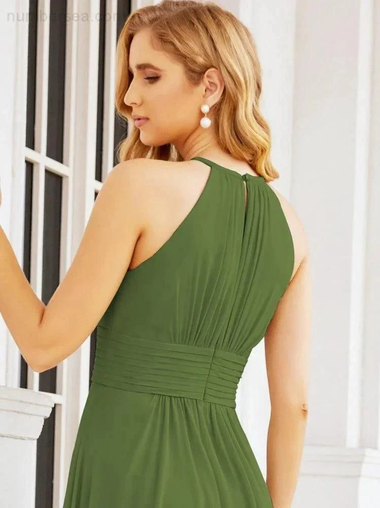 Numbersea Keyhole Bridesmaid Dresses Sleeveless Formal Evening Party Prom Gowns 28043 - Image 20
