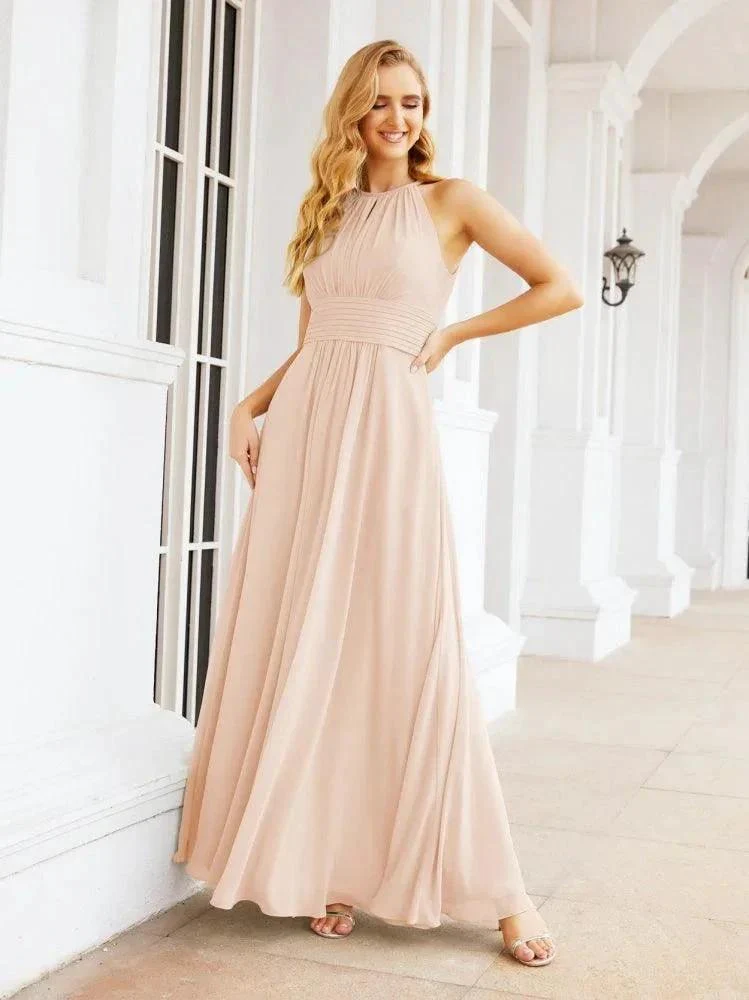 Numbersea Keyhole Bridesmaid Dresses Sleeveless Formal Evening Party Prom Gowns 28043 - Image 22