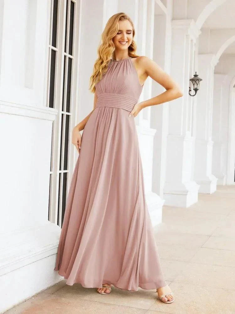 Numbersea Keyhole Bridesmaid Dresses Sleeveless Formal Evening Party Prom Gowns 28043 - Image 25