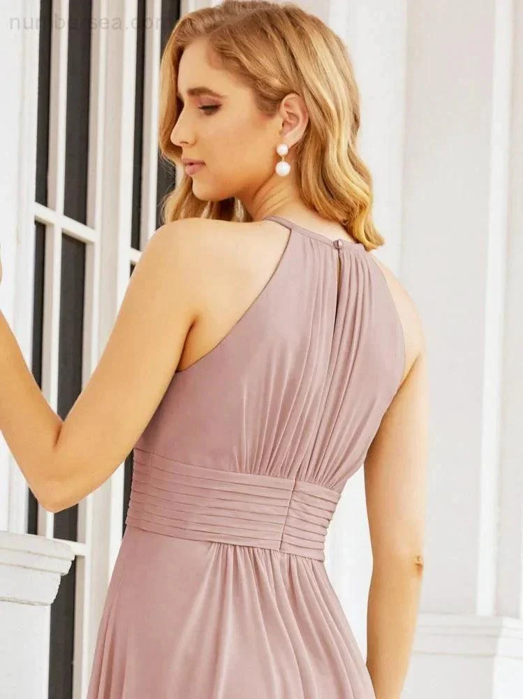 Numbersea Keyhole Bridesmaid Dresses Sleeveless Formal Evening Party Prom Gowns 28043 - Image 26
