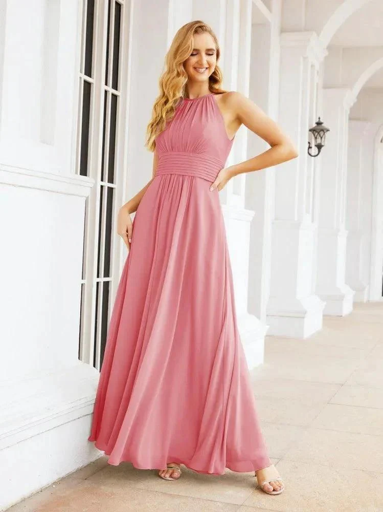 Numbersea Keyhole Bridesmaid Dresses Sleeveless Formal Evening Party Prom Gowns 28043 - Image 31