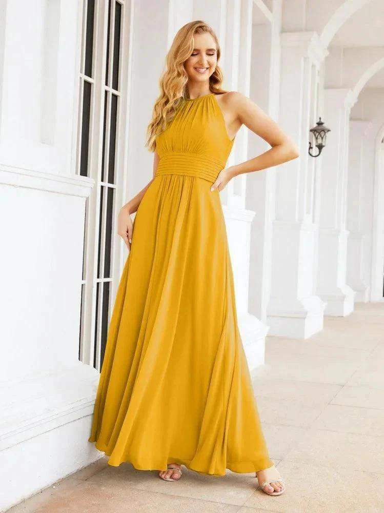 Numbersea Keyhole Bridesmaid Dresses Sleeveless Formal Evening Party Prom Gowns 28043 - Image 4
