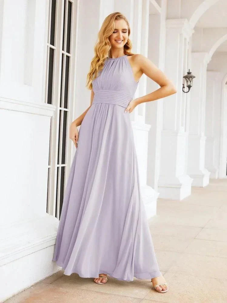 Numbersea Keyhole Bridesmaid Dresses Sleeveless Formal Evening Party Prom Gowns 28043 - Image 40