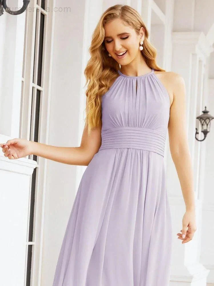 Numbersea Keyhole Bridesmaid Dresses Sleeveless Formal Evening Party Prom Gowns 28043 - Image 42