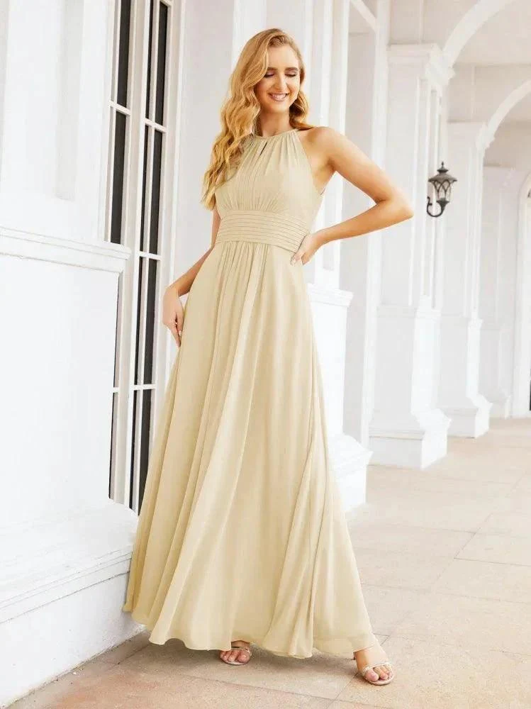 Numbersea Keyhole Bridesmaid Dresses Sleeveless Formal Evening Party Prom Gowns 28043 - Image 46