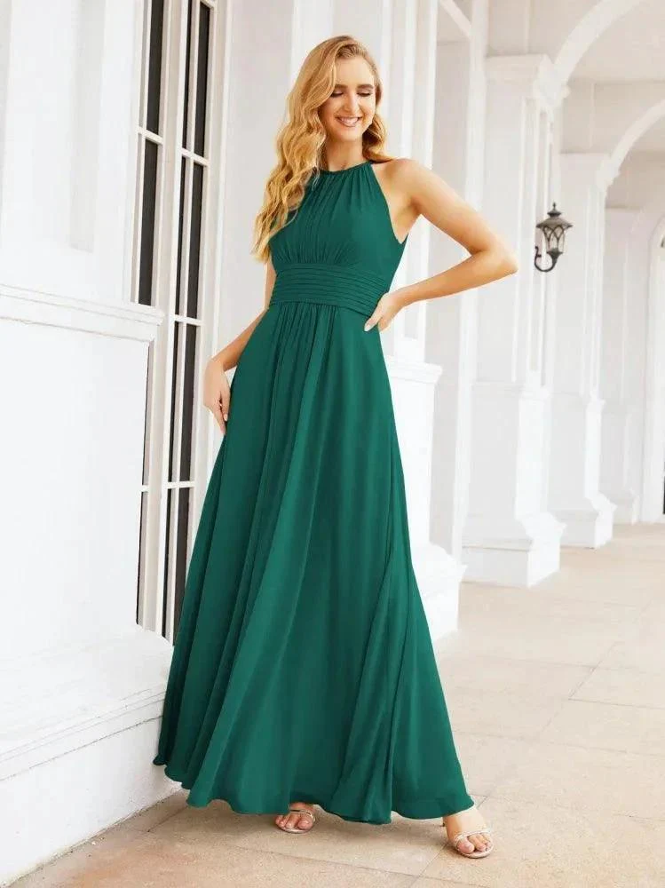 Numbersea Keyhole Bridesmaid Dresses Sleeveless Formal Evening Party Prom Gowns 28043 - Image 49