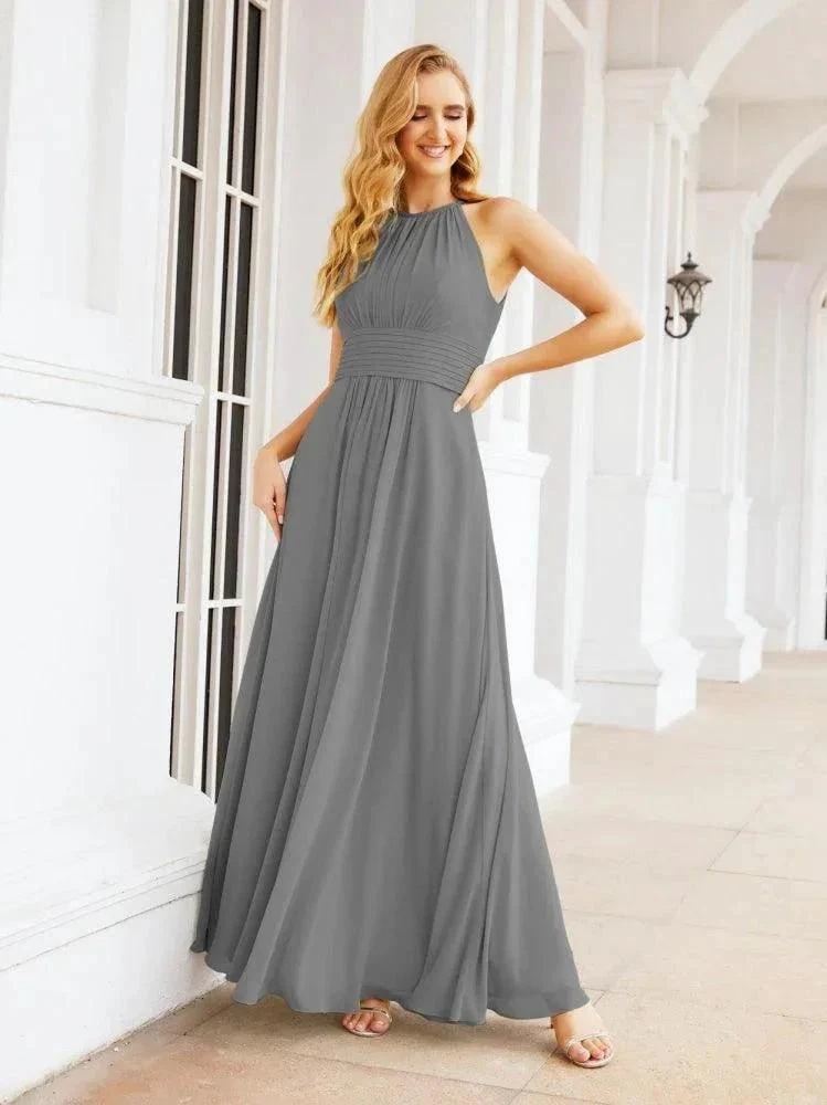 Numbersea Keyhole Bridesmaid Dresses Sleeveless Formal Evening Party Prom Gowns 28043 - Image 58