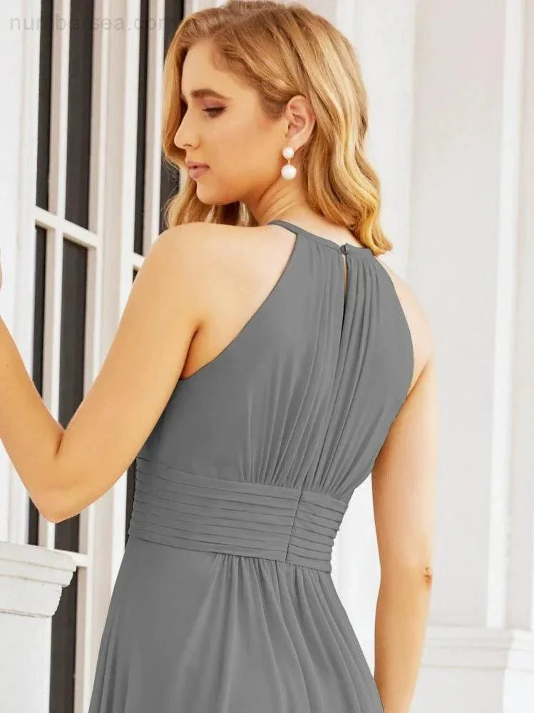 Numbersea Keyhole Bridesmaid Dresses Sleeveless Formal Evening Party Prom Gowns 28043 - Image 59