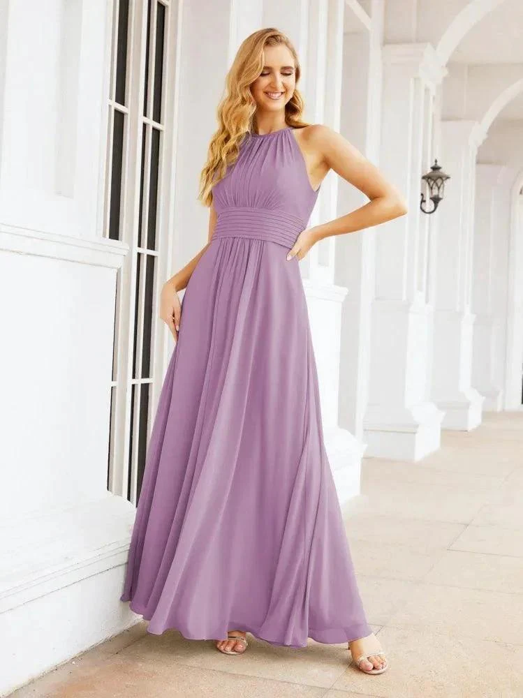Numbersea Keyhole Bridesmaid Dresses Sleeveless Formal Evening Party Prom Gowns 28043 - Image 61