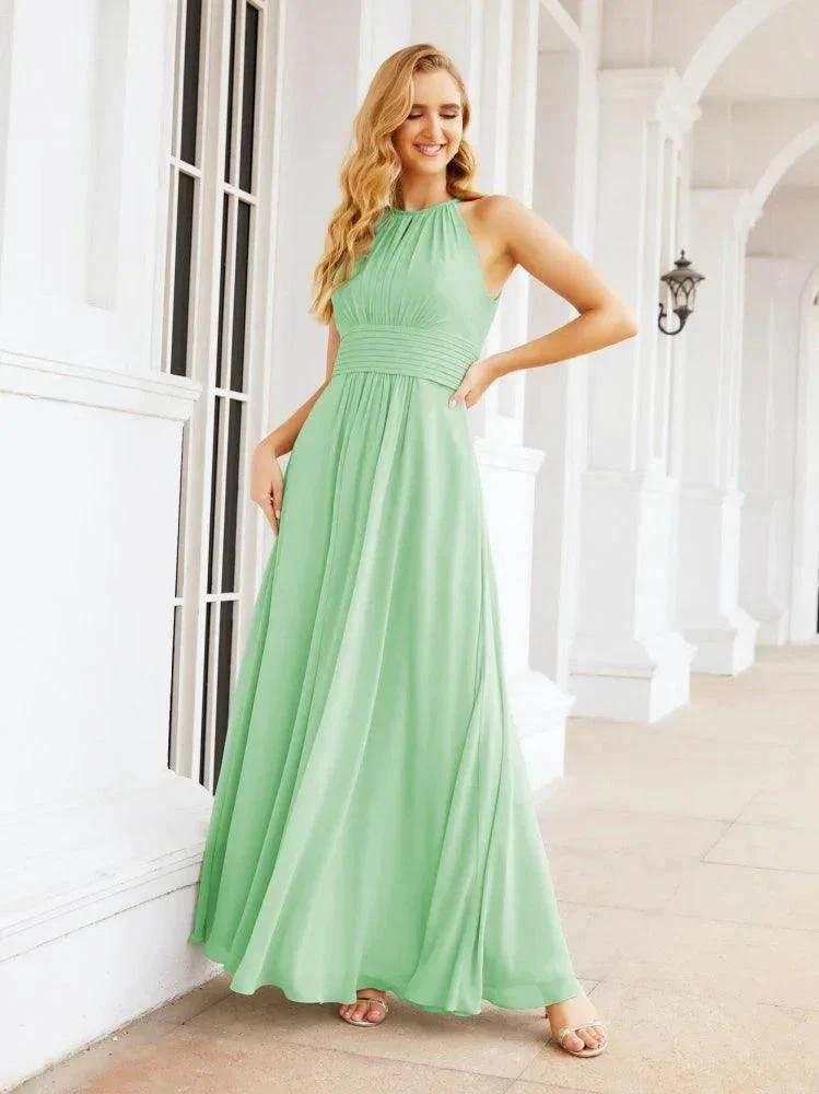 Numbersea Keyhole Bridesmaid Dresses Sleeveless Formal Evening Party Prom Gowns 28043 - Image 64