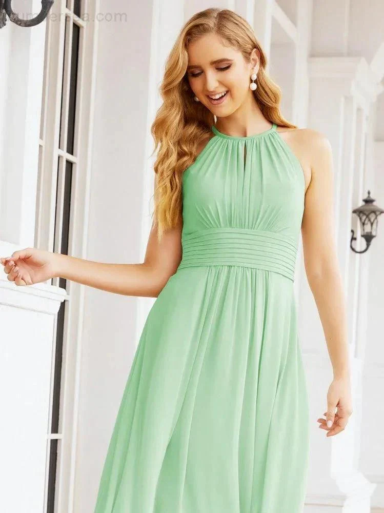 Numbersea Keyhole Bridesmaid Dresses Sleeveless Formal Evening Party Prom Gowns 28043 - Image 66