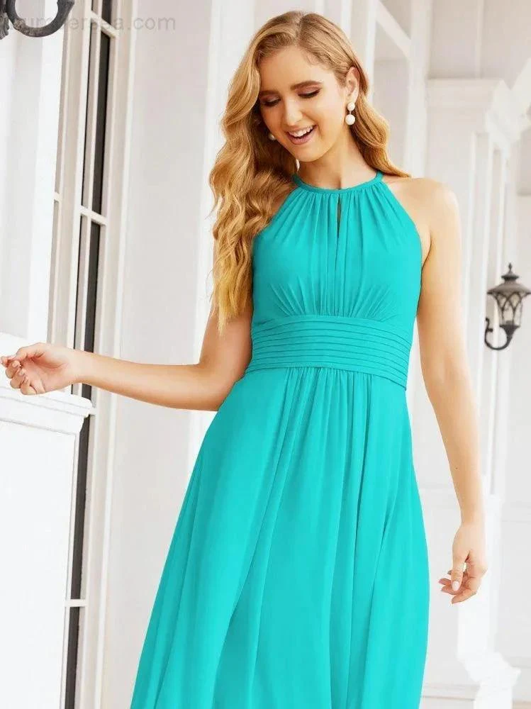 Numbersea Keyhole Bridesmaid Dresses Sleeveless Formal Evening Party Prom Gowns 28043 - Image 69
