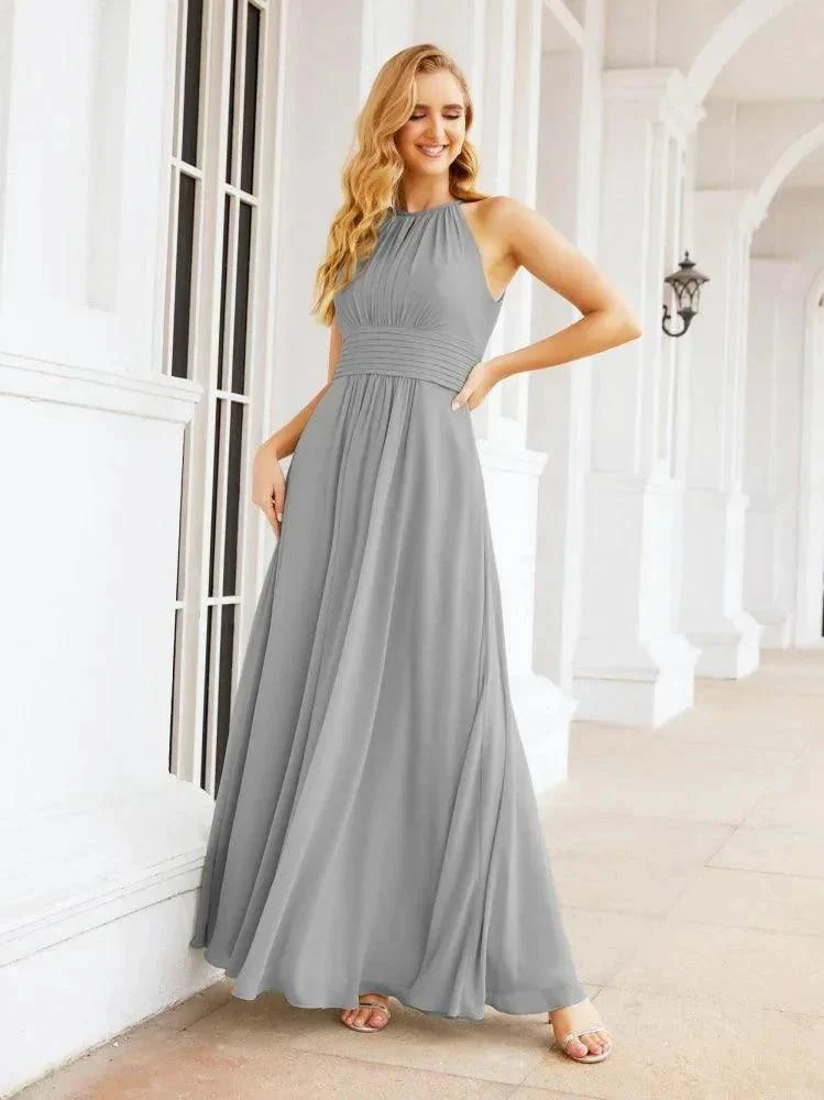 Numbersea Keyhole Bridesmaid Dresses Sleeveless Formal Evening Party Prom Gowns 28043 - Image 73