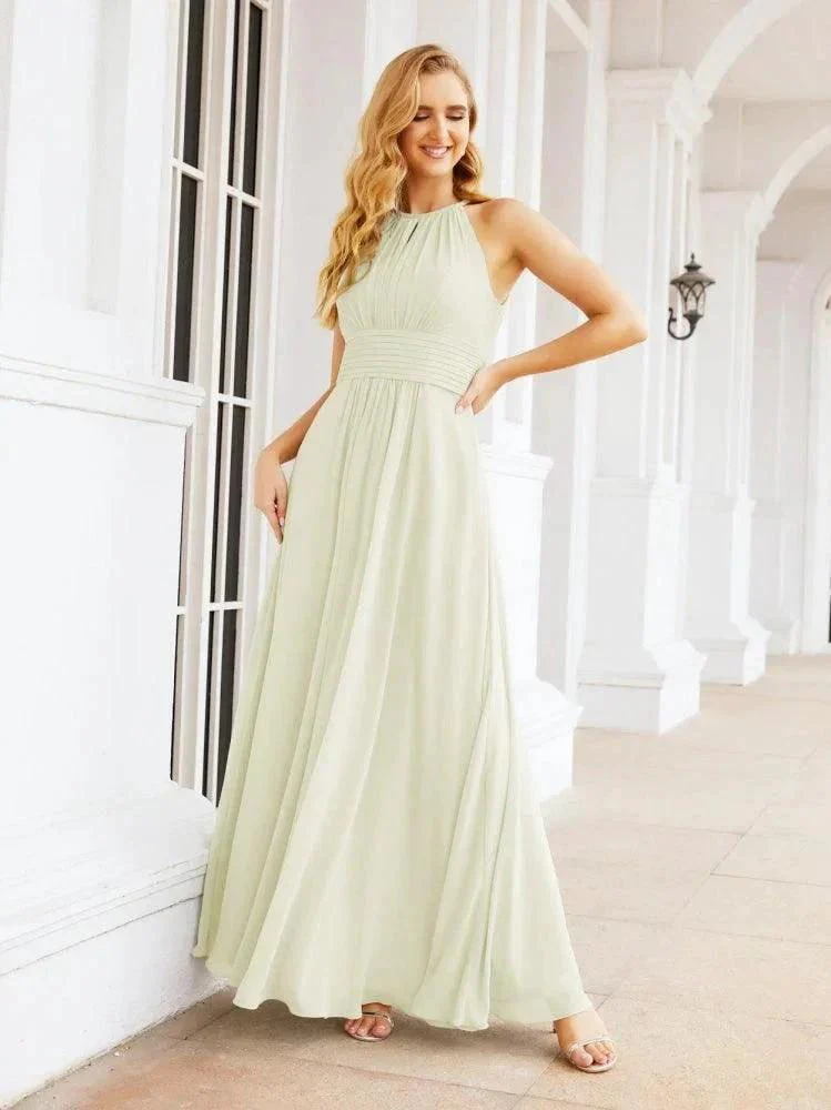 Numbersea Keyhole Bridesmaid Dresses Sleeveless Formal Evening Party Prom Gowns 28043 - Image 76
